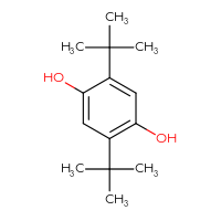 Chemical structure of 2,5-di-tert-butylbenzene-1,4-diol - CSSB00000032209