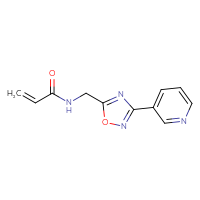 Chemical structure of N-{[3-(pyridin-3-yl)-1,2,4-oxadiazol-5-yl]methyl}prop-2-enamide - CSSB01762230635