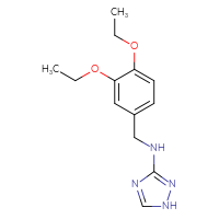 Chemical structure of N-[(3,4-diethoxyphenyl)methyl]-1H-1,2,4-triazol-3-amine - CSSB00025718849