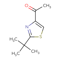 Chemical structure of 1-(2-tert-butyl-1,3-thiazol-4-yl)ethan-1-one - CSSB00012101402