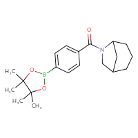 Chemical structure of 6-[4-(4,4,5,5-tetramethyl-1,3,2-dioxaborolan-2-yl)benzoyl]-6-azabicyclo[3.2.1]octane - CSSB02533287012