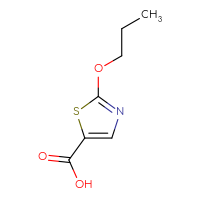 Chemical structure of 2-propoxy-1,3-thiazole-5-carboxylic acid - CSSB00014972606