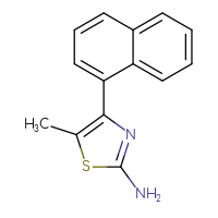 Chemical structure of 5-methyl-4-(naphthalen-1-yl)-1,3-thiazol-2-amine - CSSB00000704269