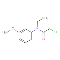 Chemical structure of 2-chloro-N-ethyl-N-(3-methoxyphenyl)acetamide - CSSB00000046187