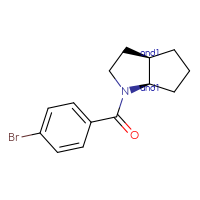 Chemical structure of rac-(3aR,6aR)-1-(4-bromobenzoyl)-octahydrocyclopenta[b]pyrrole - CSSB21432545063