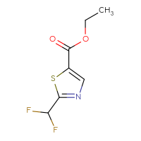 Chemical structure of ethyl 2-(difluoromethyl)-1,3-thiazole-5-carboxylate - CSSB00043407807
