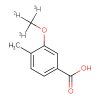 Chemical structure of 3-(²H₃)methoxy-4-methylbenzoic acid - CSSB02495351086