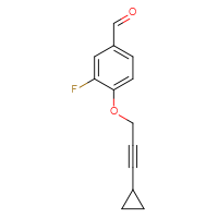 Chemical structure of 4-[(3-cyclopropylprop-2-yn-1-yl)oxy]-3-fluorobenzaldehyde - CSSB00122922194