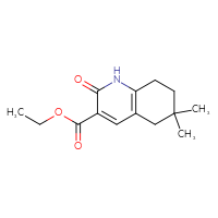 Chemical structure of ethyl 6,6-dimethyl-2-oxo-1,2,5,6,7,8-hexahydroquinoline-3-carboxylate - CSSB00102953136