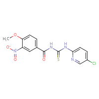 Chemical structure of 1-(5-chloropyridin-2-yl)-3-(4-methoxy-3-nitrobenzoyl)thiourea - CSSB00121706337