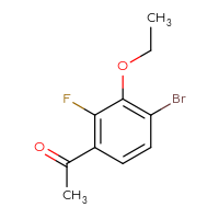 Chemical structure of 1-(4-bromo-3-ethoxy-2-fluorophenyl)ethan-1-one - CSSB00011096197