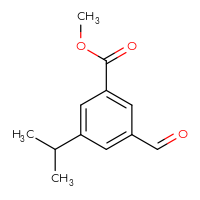 Chemical structure of methyl 3-formyl-5-(propan-2-yl)benzoate - CSSB03496528616