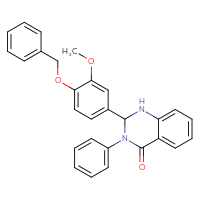 Chemical structure of 2-[4-(benzyloxy)-3-methoxyphenyl]-3-phenyl-1,2,3,4-tetrahydroquinazolin-4-one - CSSB00121640536