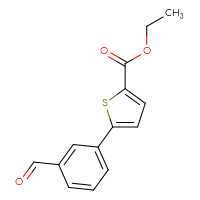Chemical structure of ethyl 5-(3-formylphenyl)thiophene-2-carboxylate - CSSB06388512959