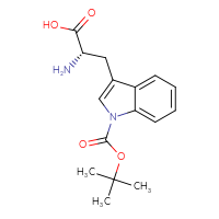 Chemical structure of (2S)-2-amino-3-{1-[(tert-butoxy)carbonyl]-1H-indol-3-yl}propanoic acid - CSSB00016988060