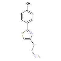 Chemical structure of 2-[2-(4-methylphenyl)-1,3-thiazol-4-yl]ethan-1-amine - CSSB00000749264