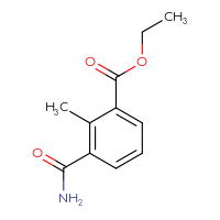 Chemical structure of ethyl 3-carbamoyl-2-methylbenzoate - CSSB00037173127