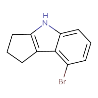 Chemical structure of 8-bromo-1H,2H,3H,4H-cyclopenta[b]indole - CSSB00015996564