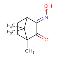 Chemical structure of 3-(hydroxyimino)-1,7,7-trimethylbicyclo[2.2.1]heptan-2-one - CSSB00000042538