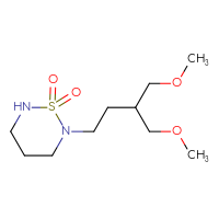 Chemical structure of 2-[4-methoxy-3-(methoxymethyl)butyl]-1λ⁶,2,6-thiadiazinane-1,1-dione - CSMB02161677902