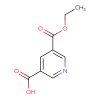 Chemical structure of 5-(ethoxycarbonyl)pyridine-3-carboxylic acid - CSSB00000078742