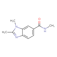 Chemical structure of N,1,2-trimethyl-1H-1,3-benzodiazole-6-carboxamide - CSSB01991565161