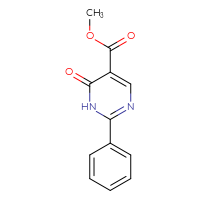Chemical structure of methyl 6-oxo-2-phenyl-1,6-dihydropyrimidine-5-carboxylate - CSSB00006006964