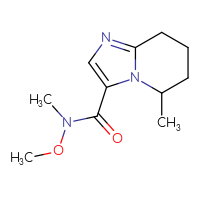 Chemical structure of N-methoxy-N,5-dimethyl-5H,6H,7H,8H-imidazo[1,2-a]pyridine-3-carboxamide - CSSB01993113763