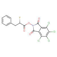 Chemical structure of 4,5,6,7-tetrachloro-1,3-dioxo-2,3-dihydro-1H-isoindol-2-yl 2-fluoro-3-phenylpropanoate - CSSB20270601596