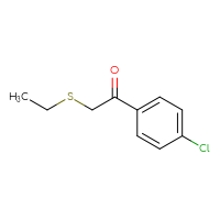 Chemical structure of 1-(4-chlorophenyl)-2-(ethylsulfanyl)ethan-1-one - CSSB00011343812