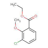 Chemical structure of ethyl 3-chloro-2-methoxybenzoate - CSSB00010149260