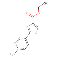 Chemical structure of ethyl 2-(6-methylpyridin-3-yl)-1,3-thiazole-4-carboxylate - CSSB00006670437