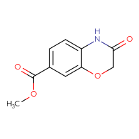 Chemical structure of methyl 3-oxo-3,4-dihydro-2H-1,4-benzoxazine-7-carboxylate - CSSB00000193743