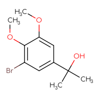Chemical structure of 2-(3-bromo-4,5-dimethoxyphenyl)propan-2-ol - CSSB00021316787