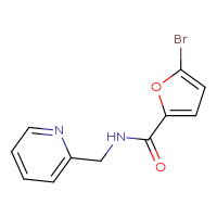 Chemical structure of 5-bromo-N-[(pyridin-2-yl)methyl]furan-2-carboxamide - CSSB00000154899