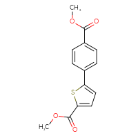 Chemical structure of methyl 5-[4-(methoxycarbonyl)phenyl]thiophene-2-carboxylate - CSSB05993714066