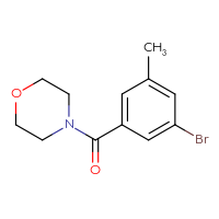 Chemical structure of 4-(3-bromo-5-methylbenzoyl)morpholine - CSSB00006673556