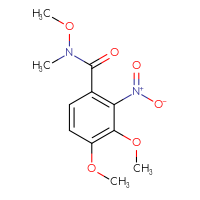 Chemical structure of N,3,4-trimethoxy-N-methyl-2-nitrobenzamide - CSSB21151590808