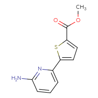 Chemical structure of methyl 5-(6-aminopyridin-2-yl)thiophene-2-carboxylate - CSSB00010174205