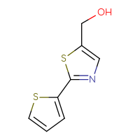 Chemical structure of [2-(thiophen-2-yl)-1,3-thiazol-5-yl]methanol - CSSB00012176000