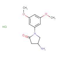 Chemical structure of 4-amino-1-(3,5-dimethoxyphenyl)pyrrolidin-2-one hydrochloride - CSSB14873767204
