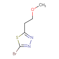 Chemical structure of 2-bromo-5-(2-methoxyethyl)-1,3,4-thiadiazole - CSSB00011858833