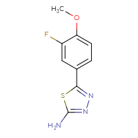 Chemical structure of 5-(3-fluoro-4-methoxyphenyl)-1,3,4-thiadiazol-2-amine - CSSB00011769387