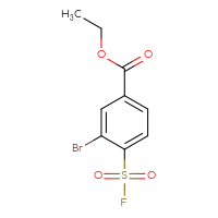 Chemical structure of ethyl 3-bromo-4-(fluorosulfonyl)benzoate - CSSB00015196364