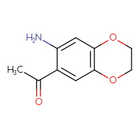 Chemical structure of 1-(7-amino-2,3-dihydro-1,4-benzodioxin-6-yl)ethan-1-one - CSSB00000021339