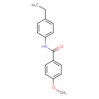 Chemical structure of N-(4-ethylphenyl)-4-methoxybenzamide - CSSB00046143700