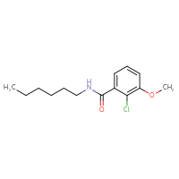 Chemical structure of 2-chloro-N-hexyl-3-methoxybenzamide - CSSB06417305317