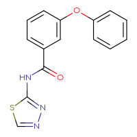 Chemical structure of 3-phenoxy-N-(1,3,4-thiadiazol-2-yl)benzamide - CSSB00026764901