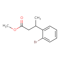 Chemical structure of methyl 3-(2-bromophenyl)butanoate - CSSB00010261476