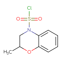 Chemical structure of 2-methyl-3,4-dihydro-2H-1,4-benzoxazine-4-sulfonyl chloride - CSSB00010930166